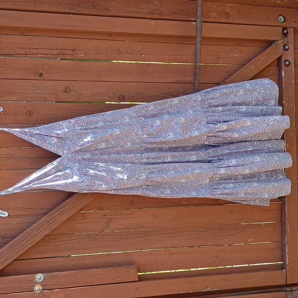 We Are Sundays Felton Dress Indigo Rose 100% Cotton Midi Dress Womens Size Small - Picture 6 of 9